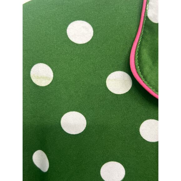Kate Spade Green Pink White Polka Dots Pajama Shorts Set Size Large - Picture 6 of 13